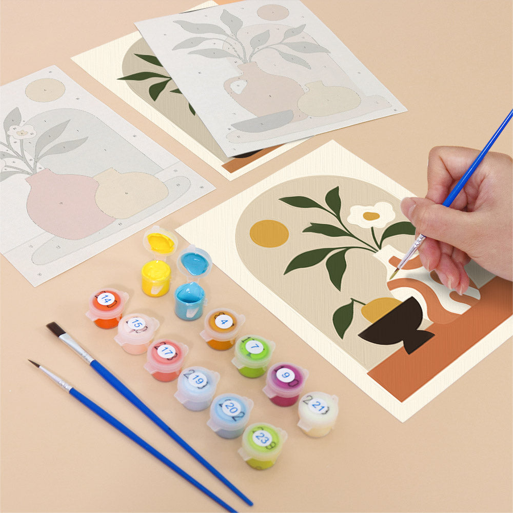 Earthy Ceramic Still Life mini paint by numbers – image 12