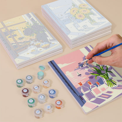 Open Window Sea View Bouquets mini paint by numbers – image 4
