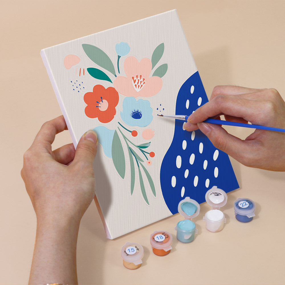 Modern Abstract Floral mini paint by numbers – image 5