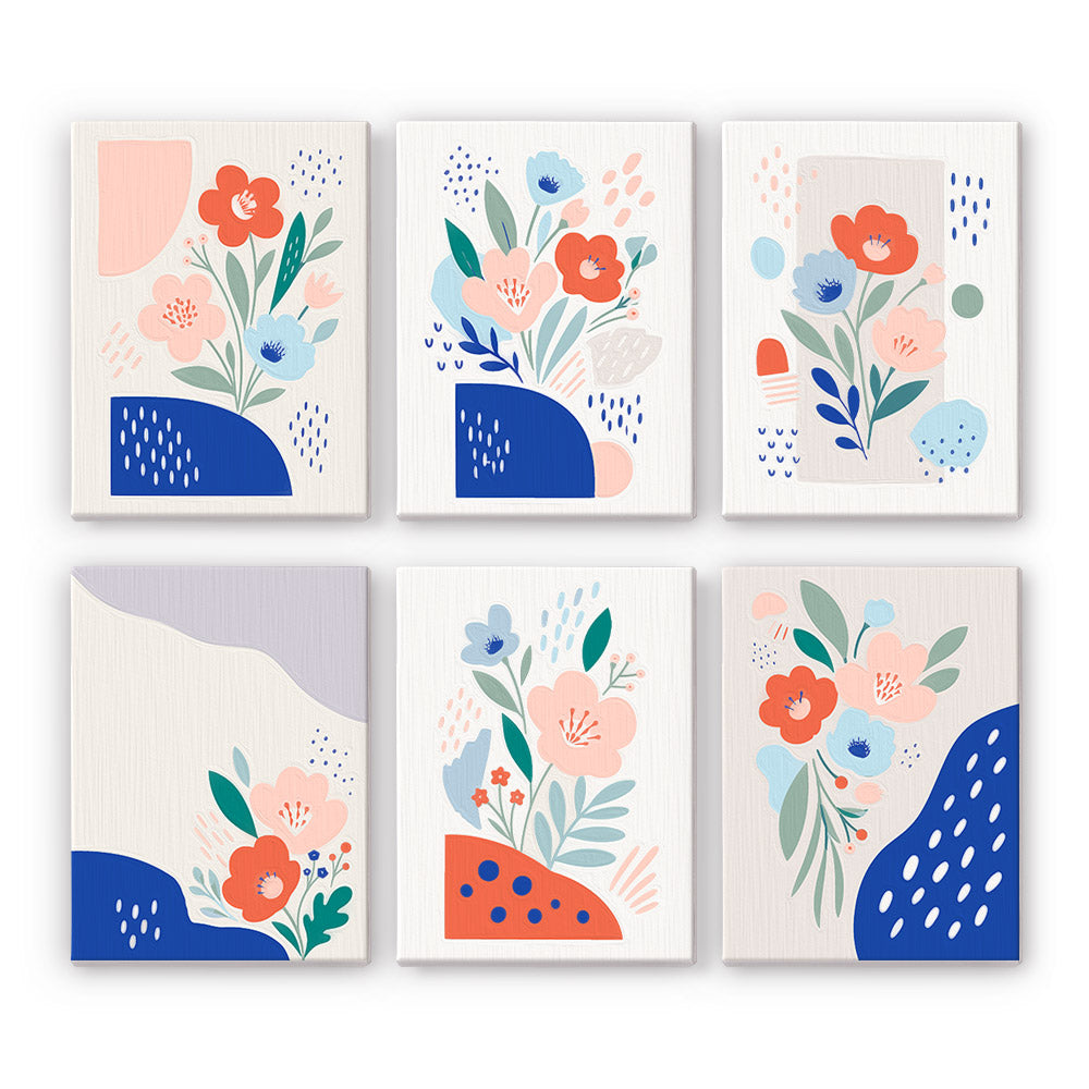 Modern Abstract Floral mini paint by numbers – image 7
