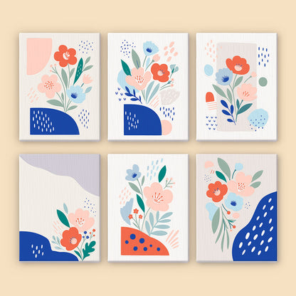 Modern Abstract Floral mini paint by numbers – image 8