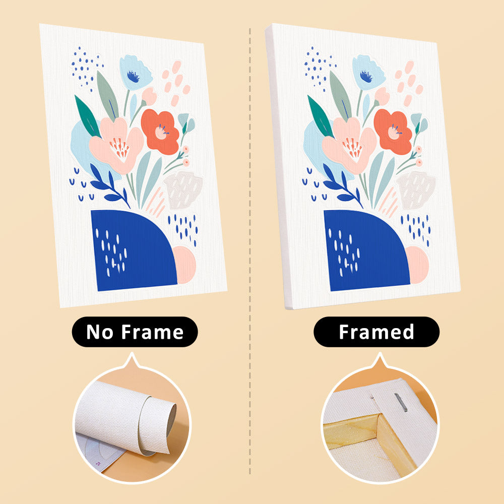 Modern Abstract Floral mini paint by numbers – image 13
