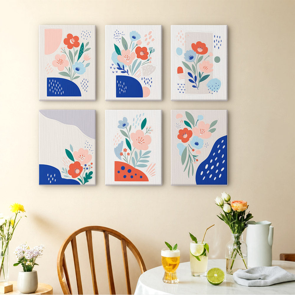 Modern Abstract Floral mini paint by numbers – image 14