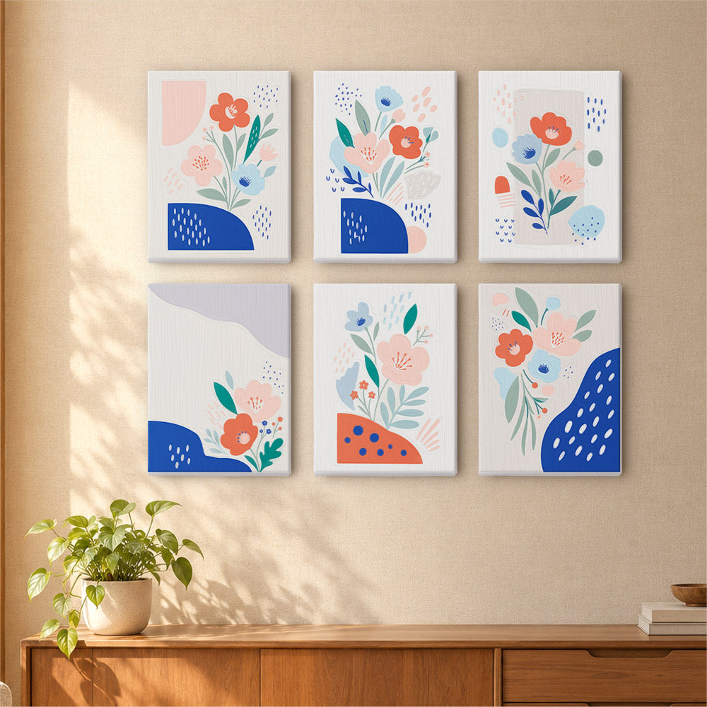 Modern Abstract Floral mini paint by numbers – image 16