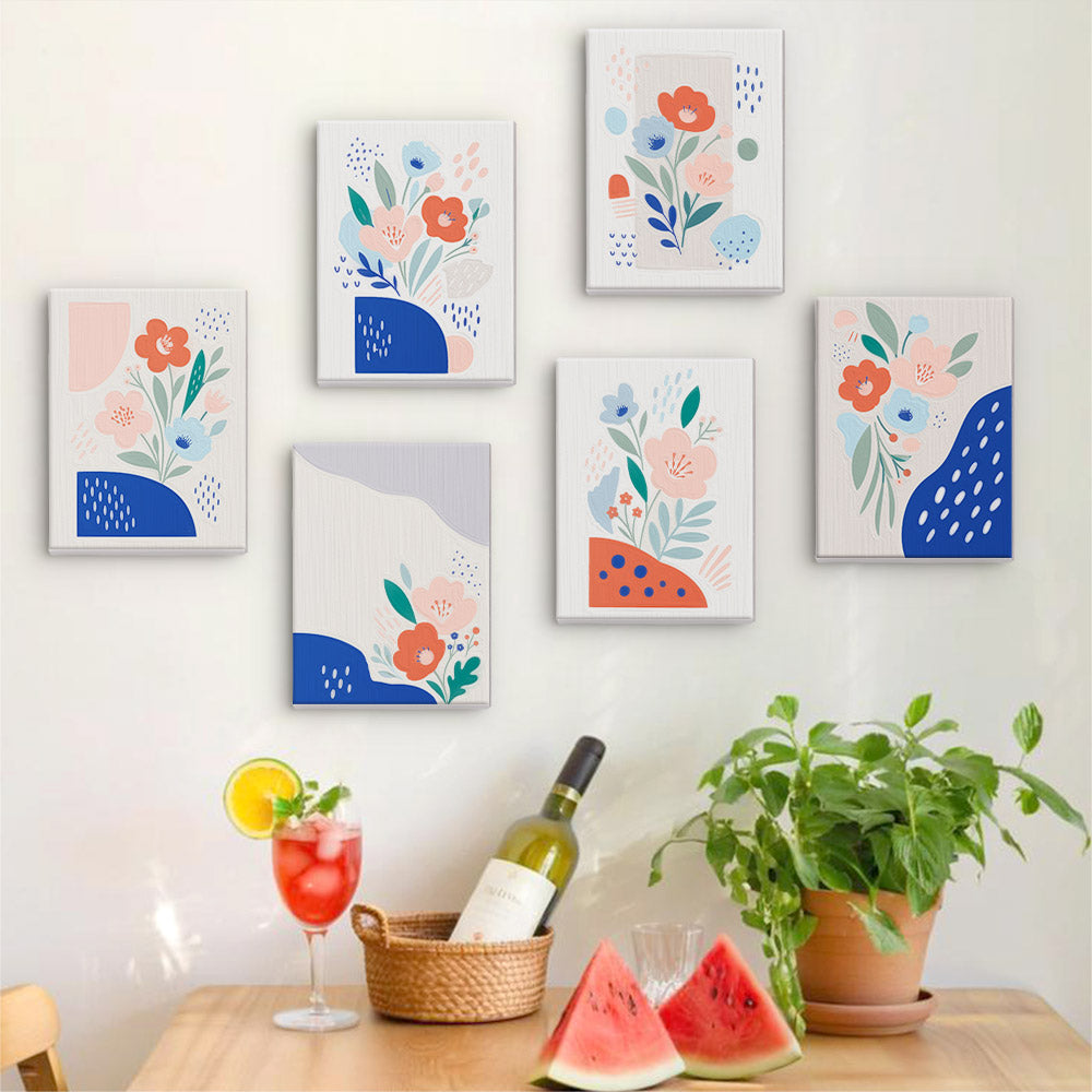 Modern Abstract Floral mini paint by numbers – image 17