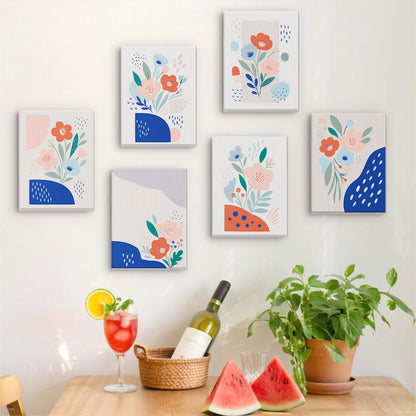 Modern Abstract Floral mini paint by numbers – image 17