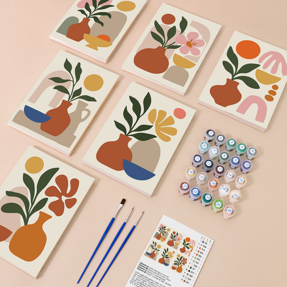 Terracotta Vase Abstracts mini paint by numbers – image 1