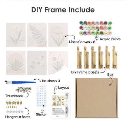 Muted Botanical Studies mini paint by numbers – image 18