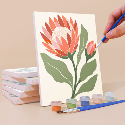 Protea and Bird of Paradise mini paint by numbers – image 3