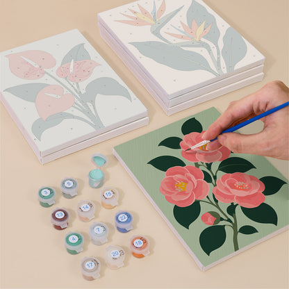 Protea and Bird of Paradise mini paint by numbers – image 4