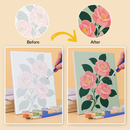 Protea and Bird of Paradise mini paint by numbers – image 10