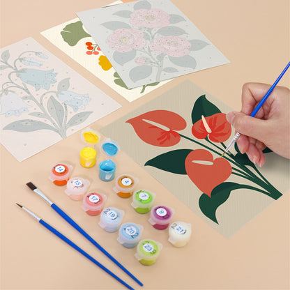 Protea and Bird of Paradise mini paint by numbers – image 12