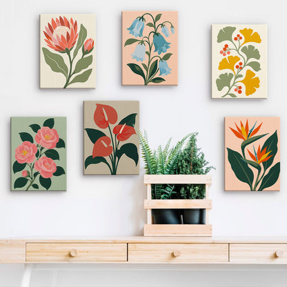 Protea and Bird of Paradise mini paint by numbers – image 15