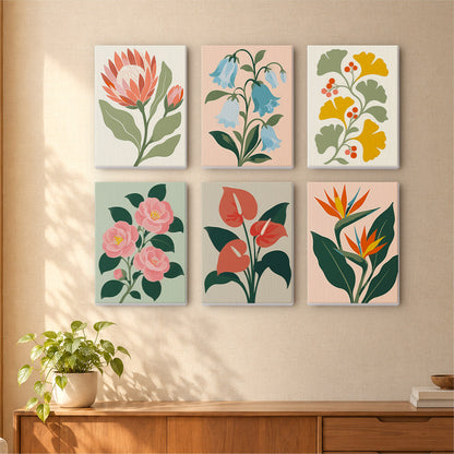 Protea and Bird of Paradise mini paint by numbers – image 16