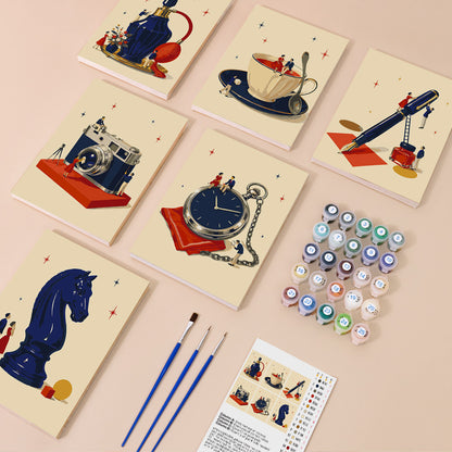 Tiny People and Objects mini paint by numbers – image 1