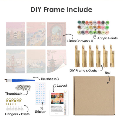 Canal Houses and Harbor Bridges mini paint by numbers – image 18