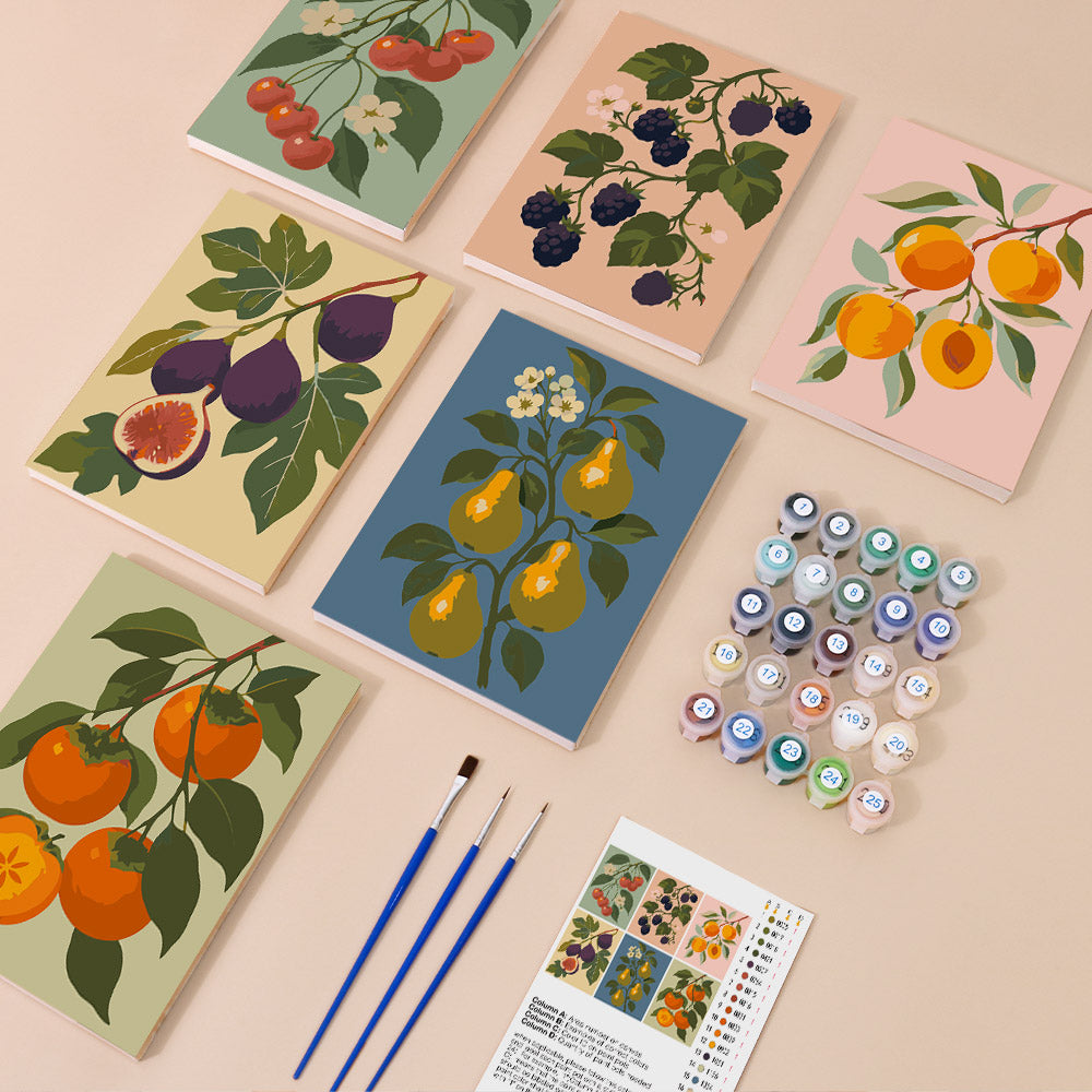 Vintage Fruit Branches mini paint by numbers – image 1