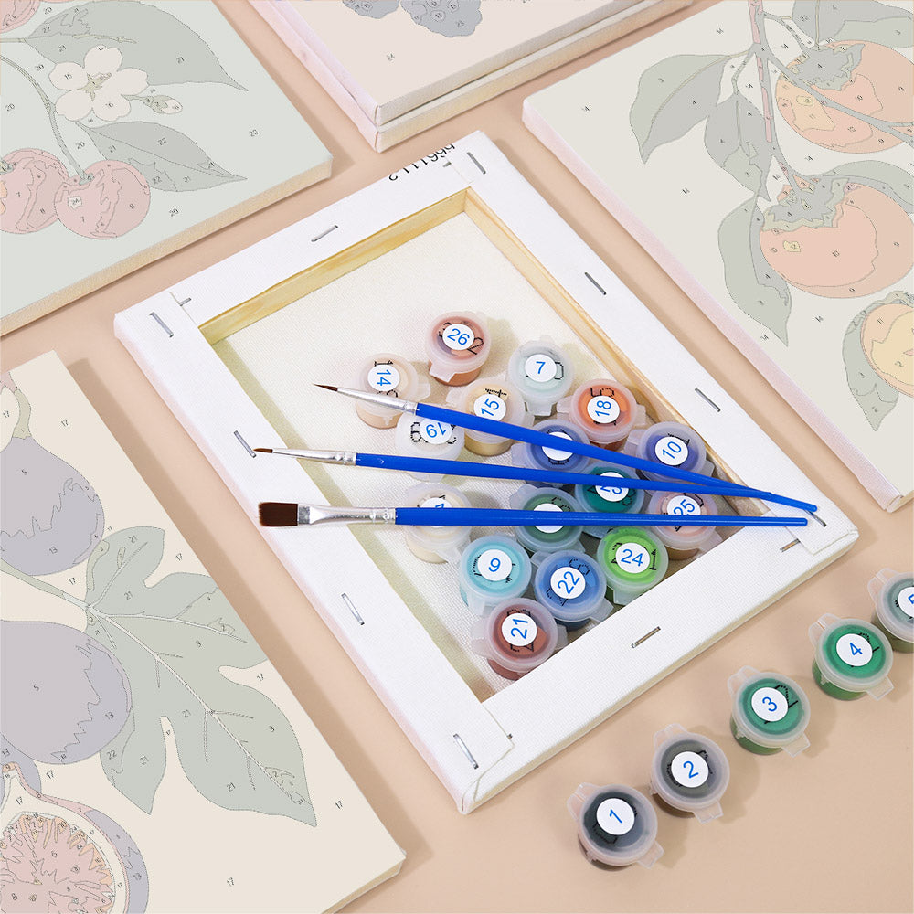 Vintage Fruit Branches mini paint by numbers – image 2