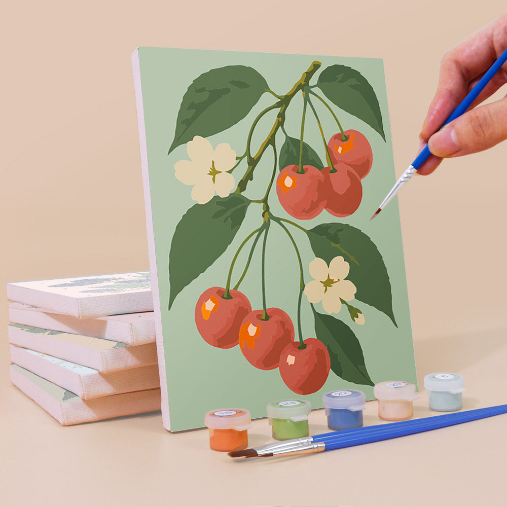 Vintage Fruit Branches mini paint by numbers – image 3