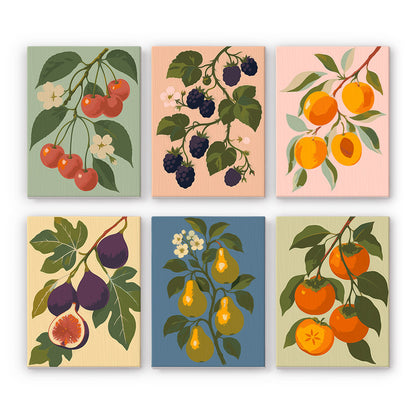 Vintage Fruit Branches mini paint by numbers – image 7