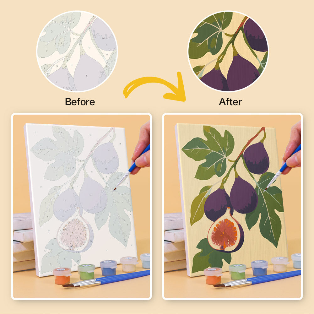 Vintage Fruit Branches mini paint by numbers – image 10