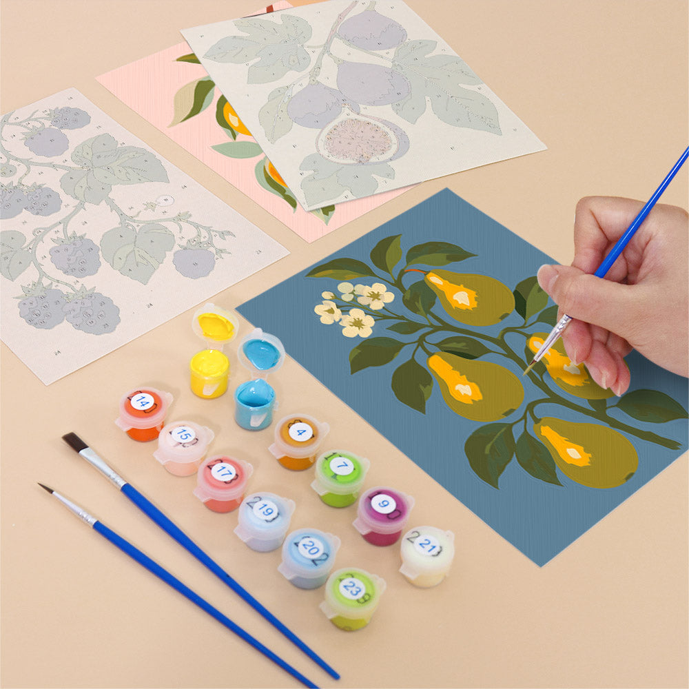 Vintage Fruit Branches mini paint by numbers – image 12