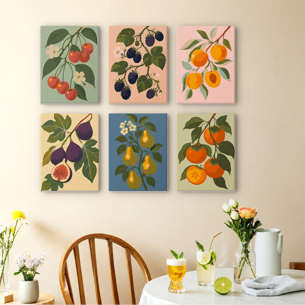 Vintage Fruit Branches mini paint by numbers – image 14