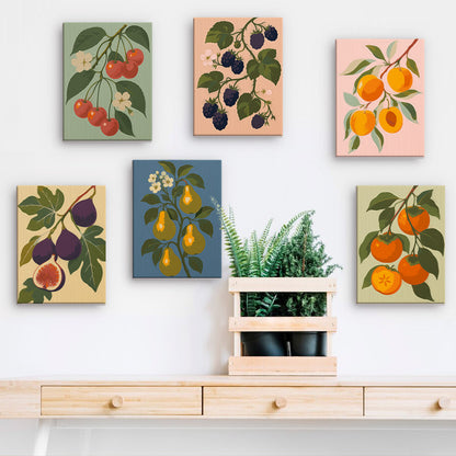 Vintage Fruit Branches mini paint by numbers – image 15