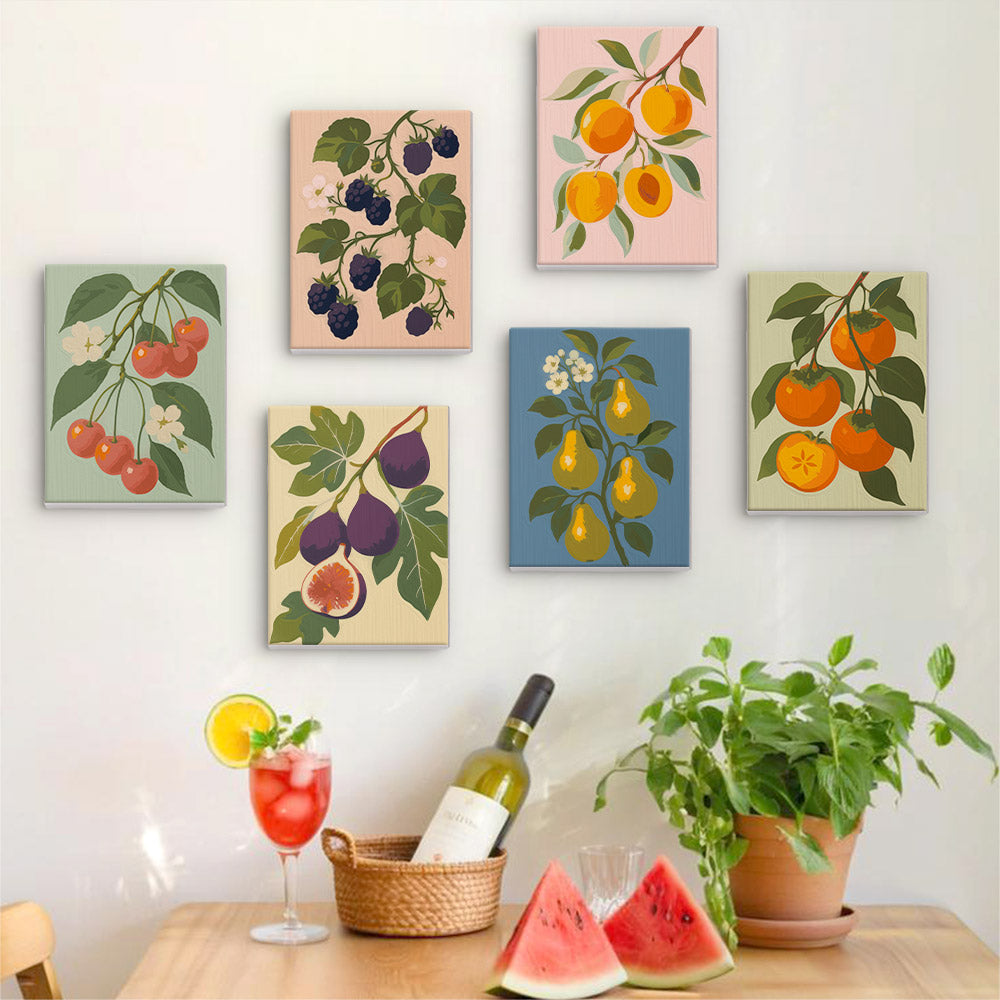 Vintage Fruit Branches mini paint by numbers – image 17