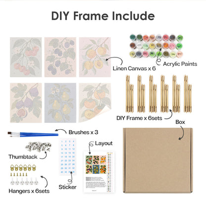 Vintage Fruit Branches mini paint by numbers – image 18