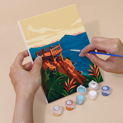 Jungle Waterfall and Lagoon Coves mini paint by numbers – image 5