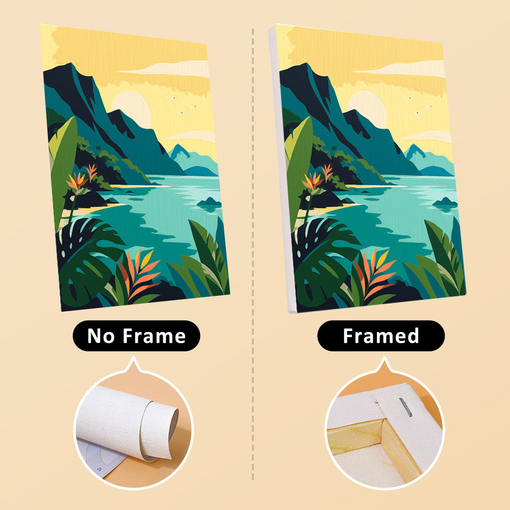 Jungle Waterfall and Lagoon Coves mini paint by numbers – image 13