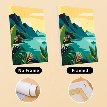 Jungle Waterfall and Lagoon Coves mini paint by numbers – image 13