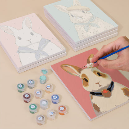 Bow Tie and Beret Bunnies mini paint by numbers – image 4
