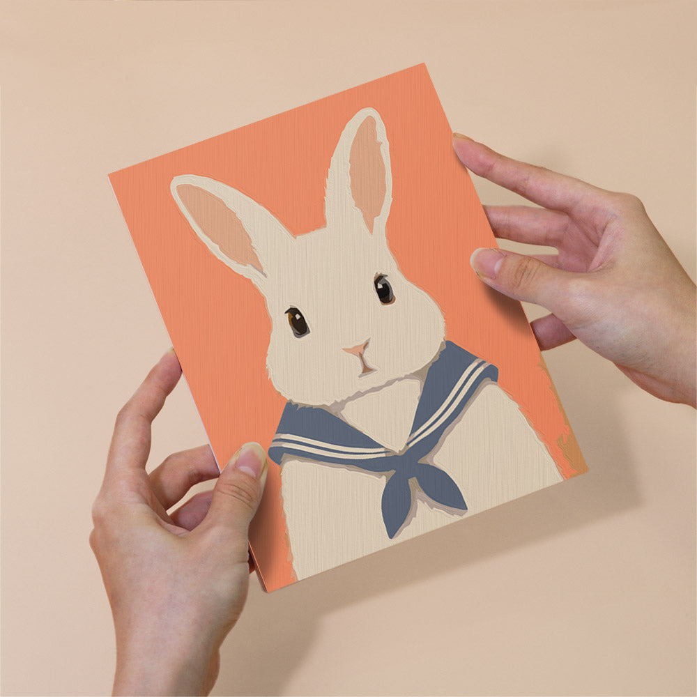 Bow Tie and Beret Bunnies mini paint by numbers – image 6