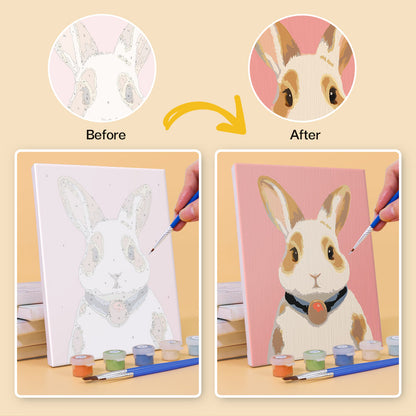 Bow Tie and Beret Bunnies mini paint by numbers – image 10