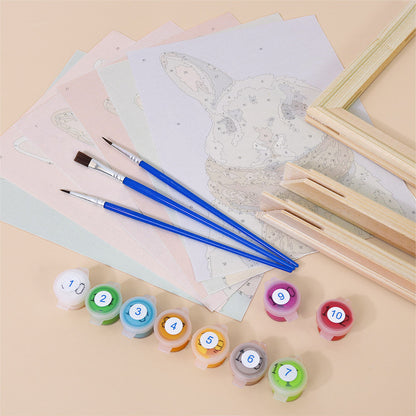 Bow Tie and Beret Bunnies mini paint by numbers – image 11
