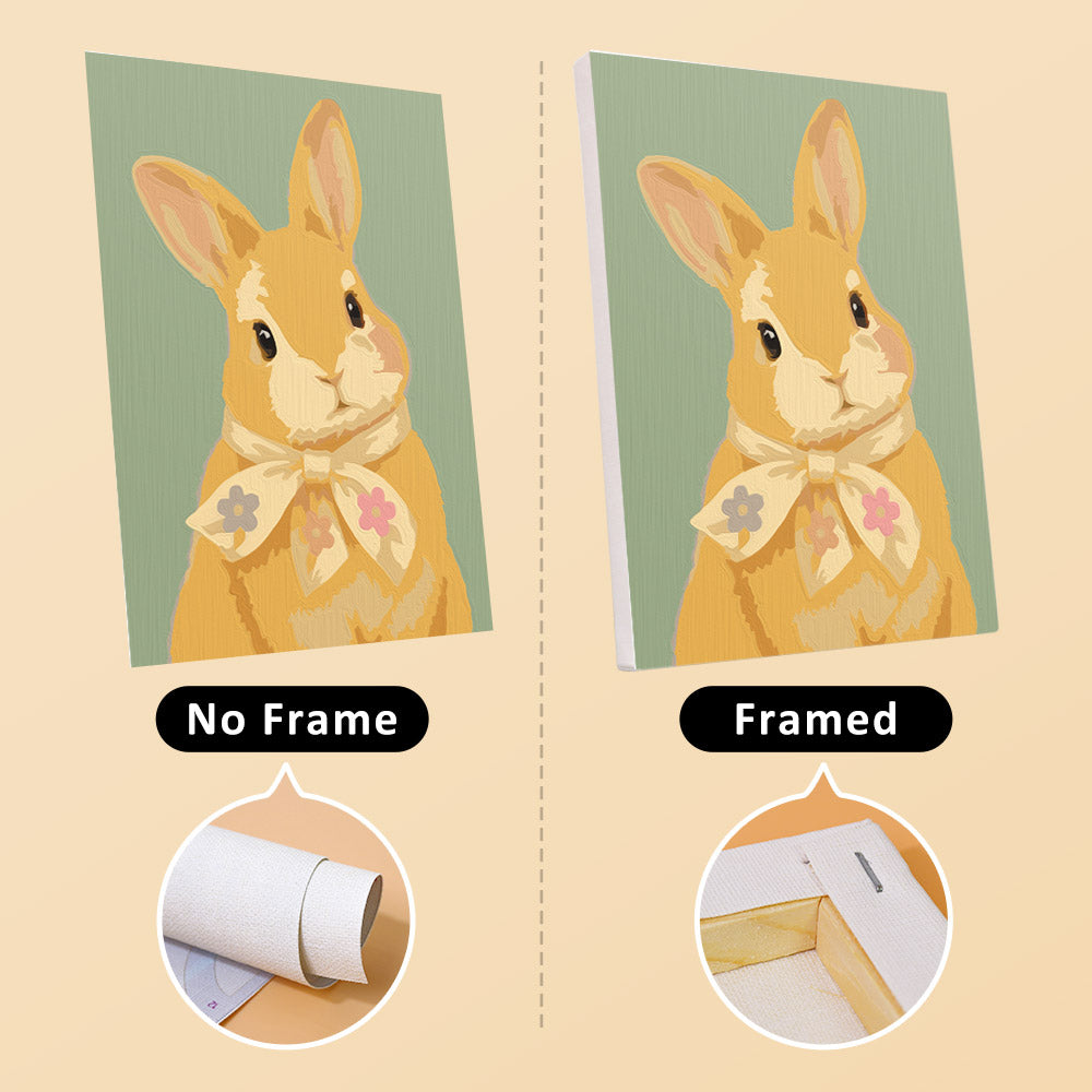 Bow Tie and Beret Bunnies mini paint by numbers – image 13