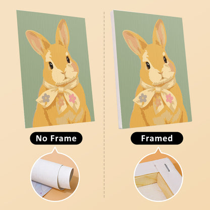 Bow Tie and Beret Bunnies mini paint by numbers – image 13