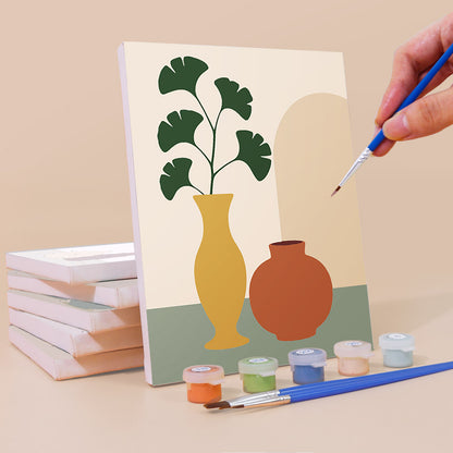 Earthy Vase Still Life mini paint by numbers – image 3