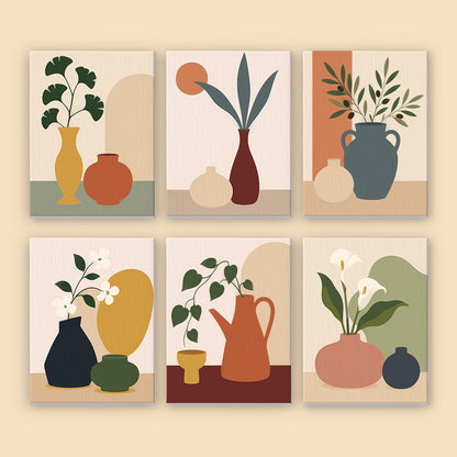 Earthy Vase Still Life mini paint by numbers – image 8