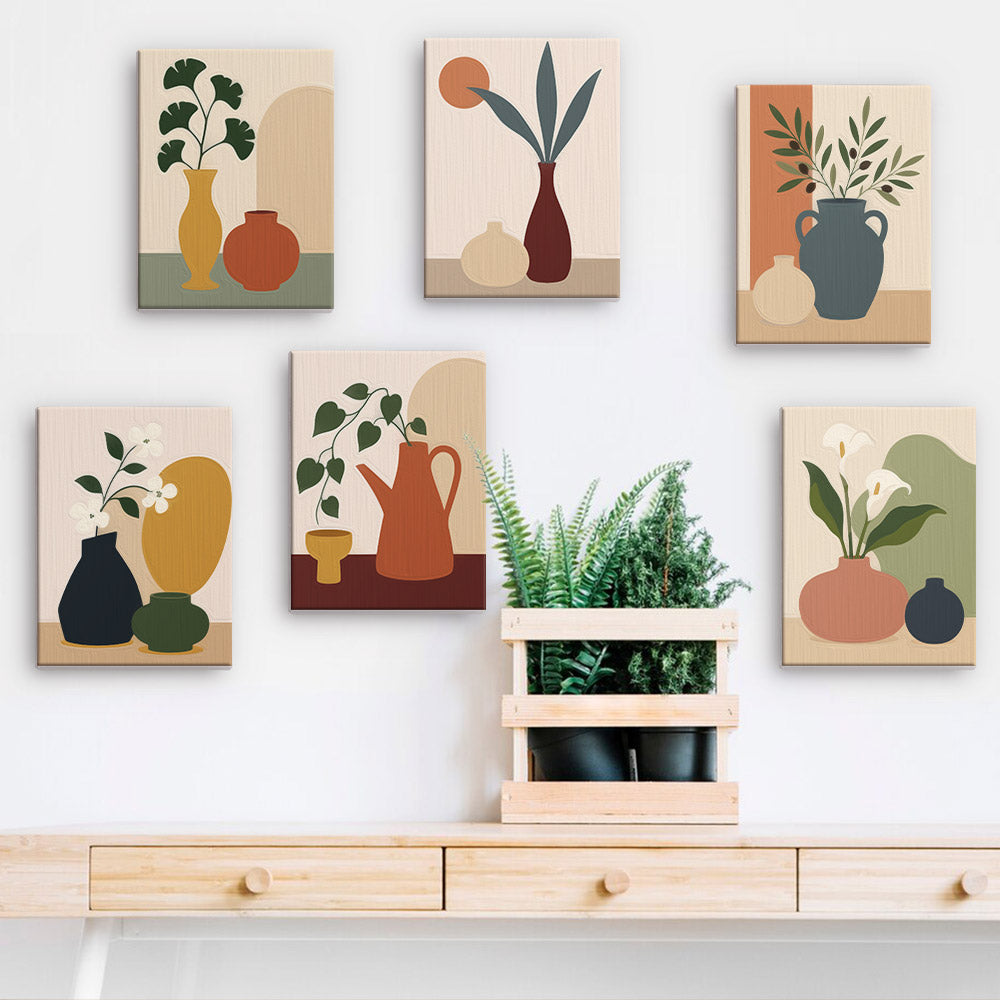 Earthy Vase Still Life mini paint by numbers – image 15