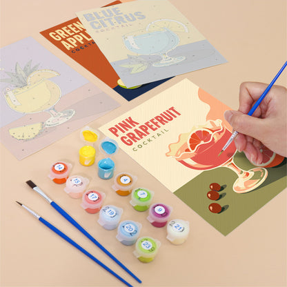 Retro Fruit Cocktail Posters mini paint by numbers – image 12