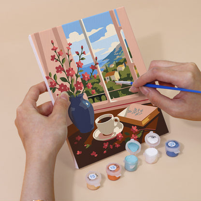 Mediterranean Window Views mini paint by numbers – image 5