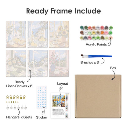 Mediterranean Window Views mini paint by numbers – image 20