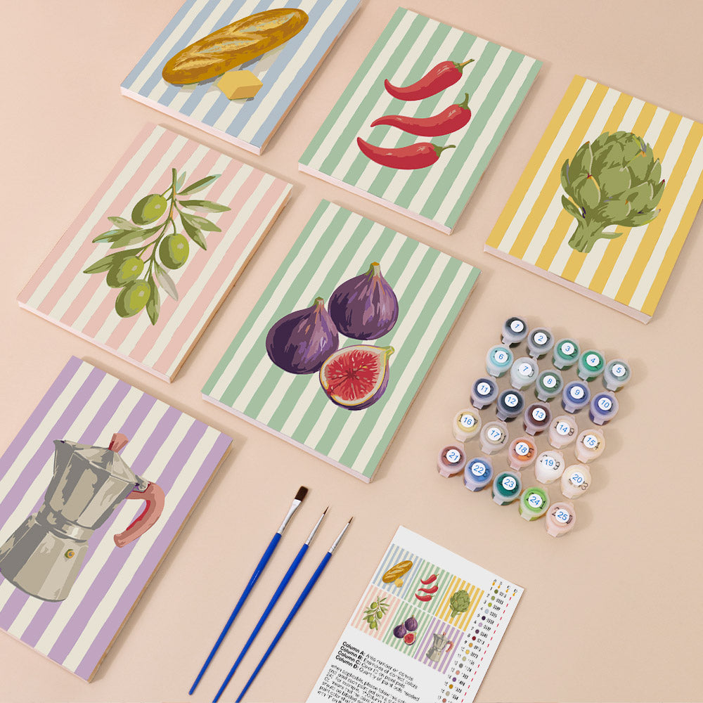Mediterranean Kitchen Icons mini paint by numbers – image 1