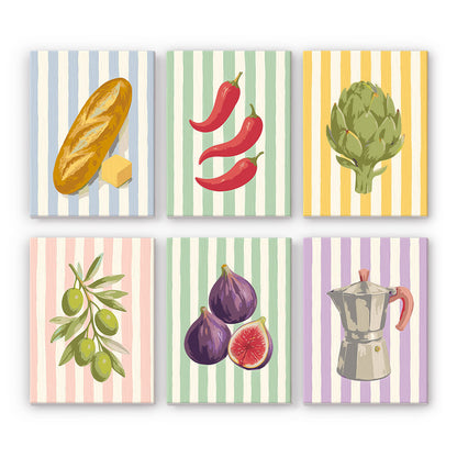 Mediterranean Kitchen Icons mini paint by numbers – image 7