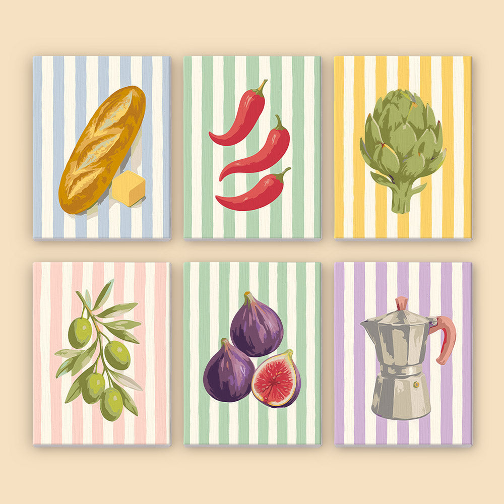 Mediterranean Kitchen Icons mini paint by numbers – image 8