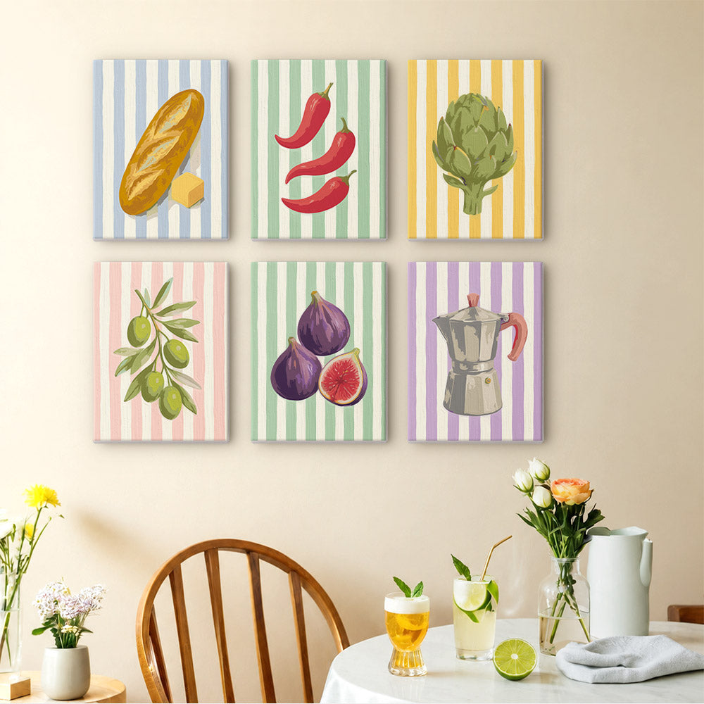 Mediterranean Kitchen Icons mini paint by numbers – image 14