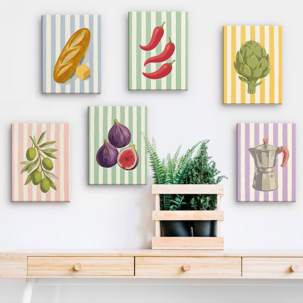 Mediterranean Kitchen Icons mini paint by numbers – image 15